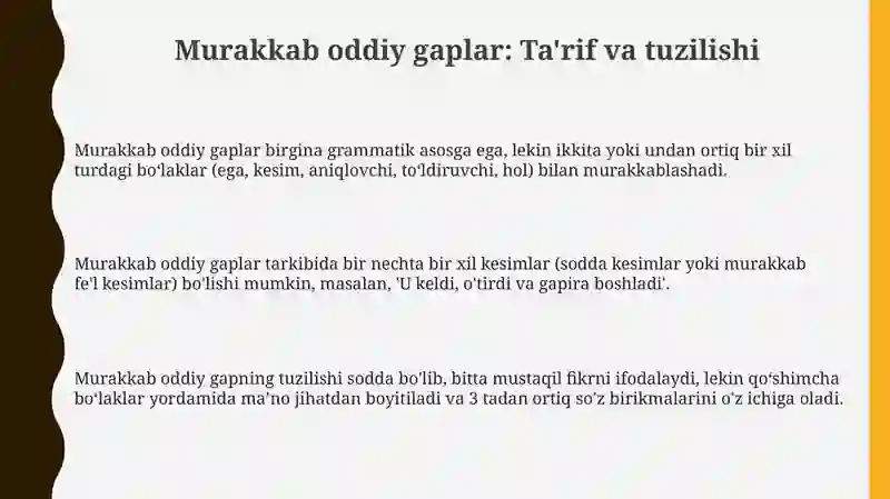 Murakkab sodda gaplar 3