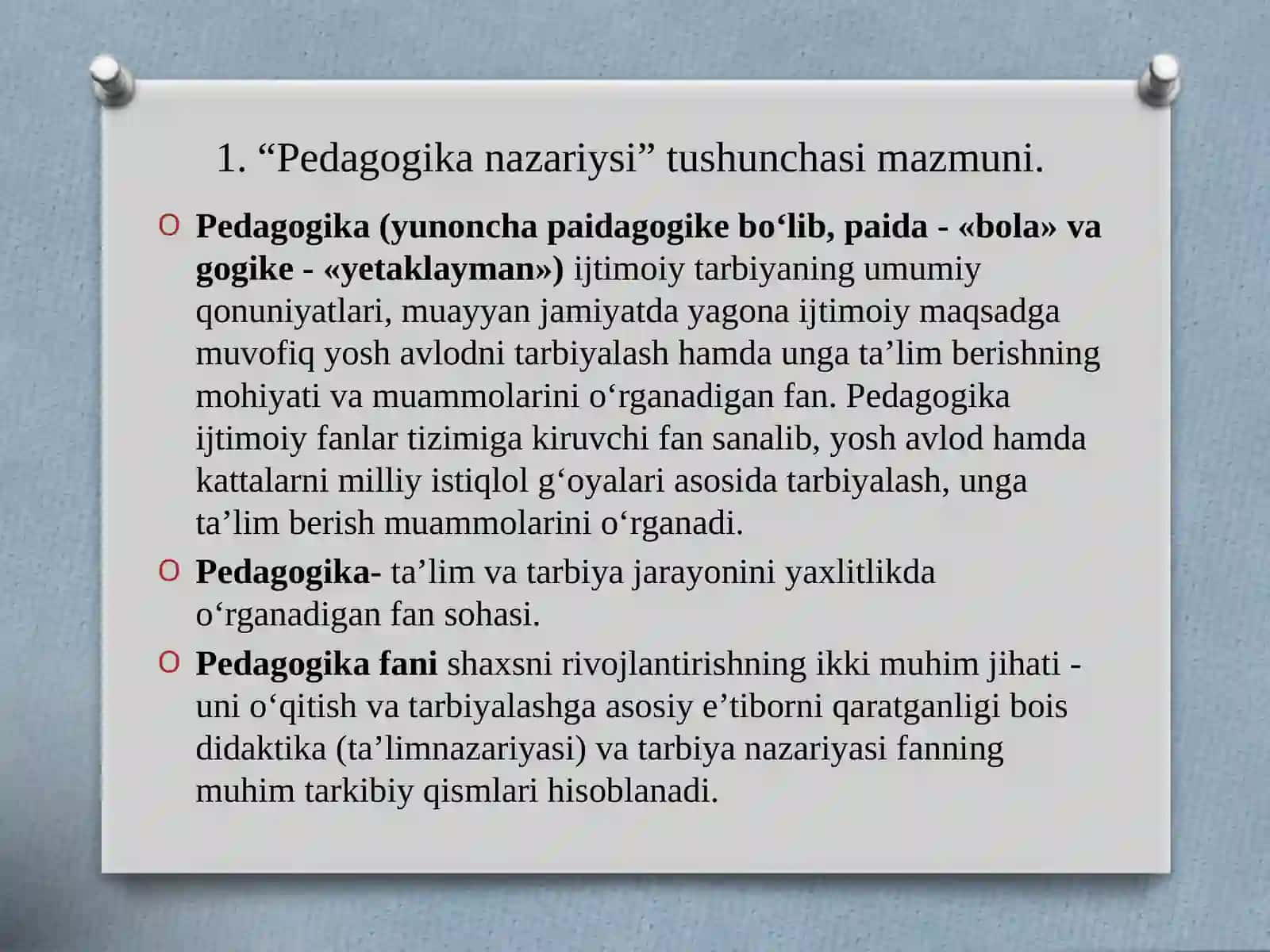 “PEDAGOGIKA” FANINING MAQSAD VA VAZIFALARI 3