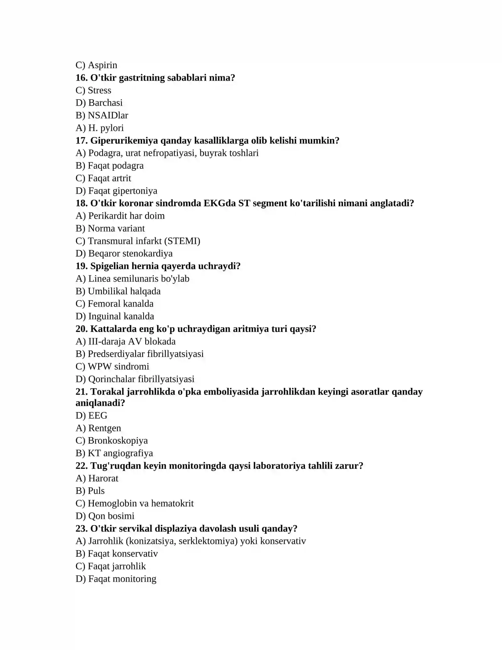 ARGOS mutaxassislik testlari 3