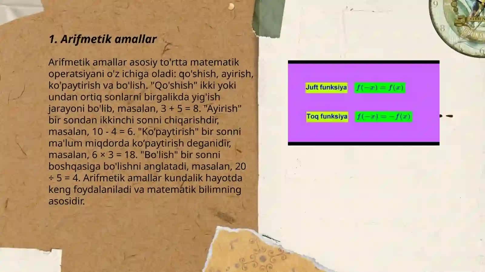Matematik funksiyalar kutubxonasi 3