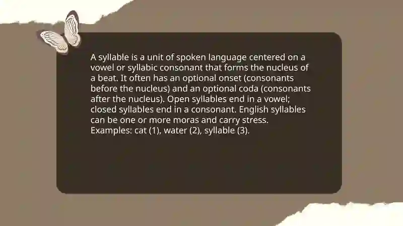 Syllables 3