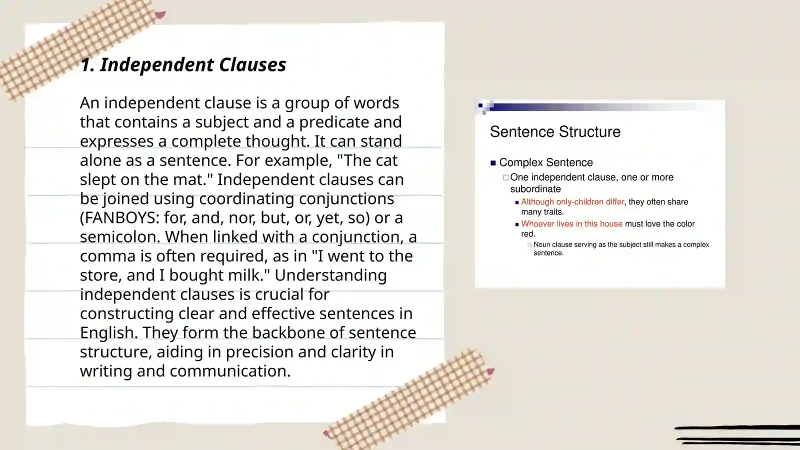 Sentence Clauses 3