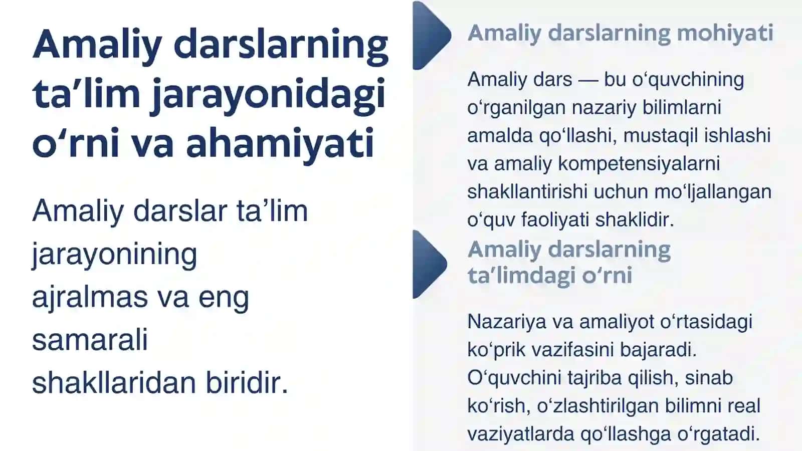 Amaliy darslarda masala, mashqlardan foydalanish va ularni takomillashtirish 3