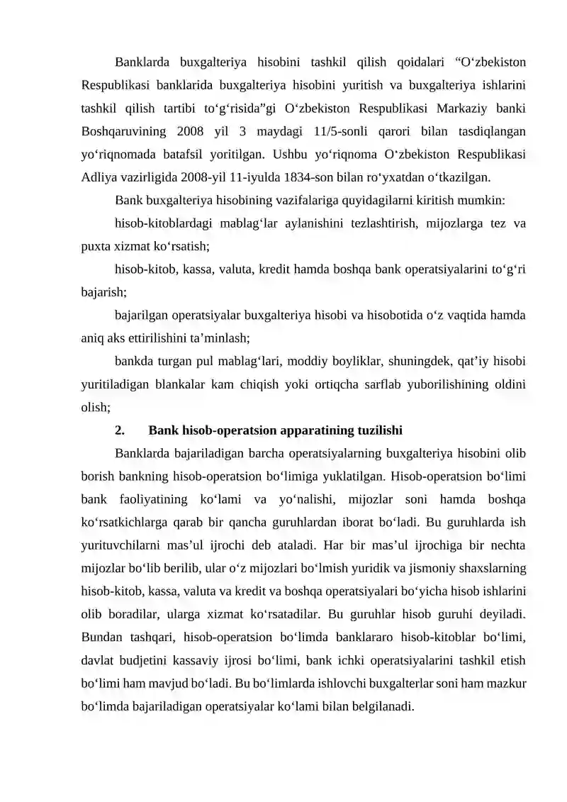 Banklarda Buxgalteriya Hisobining Mazmuni va Uni Tashkil Etishning Ahamiyati 3