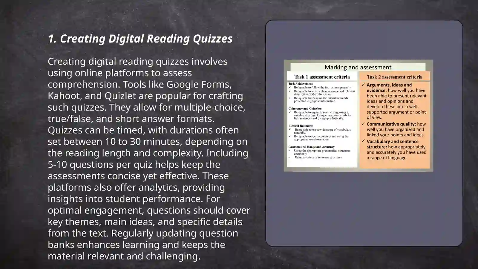 Desegning Assessment Tasks interactive reading 3