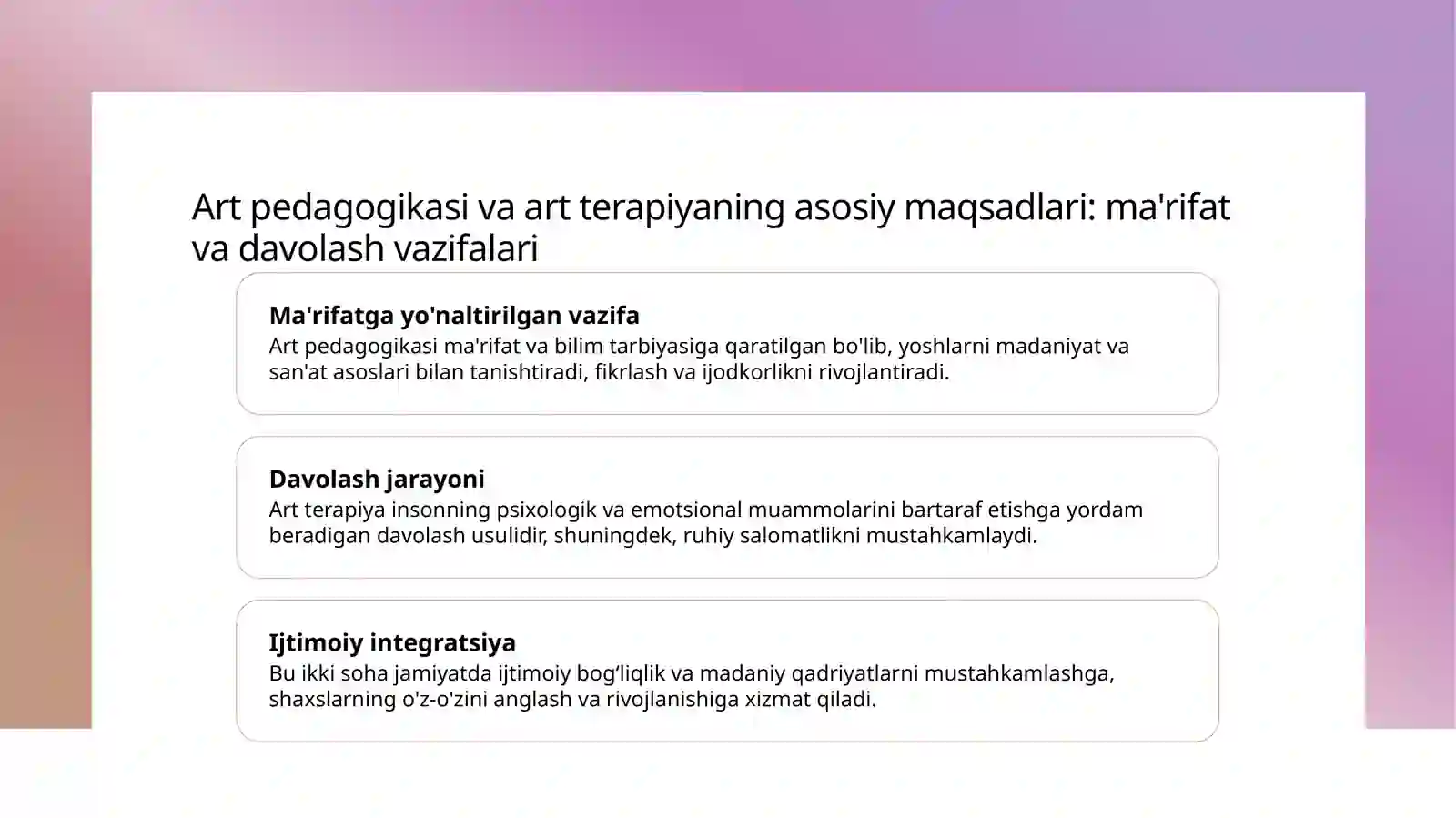 Art pedagogikasi va art terapiya 3