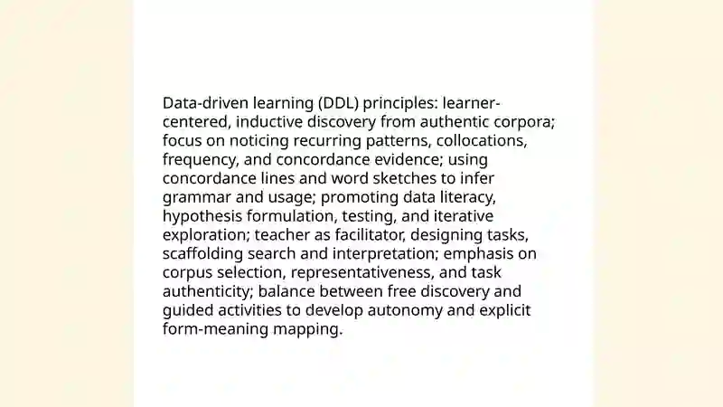 Corpus Linguistics and Data-Driven Learning 3