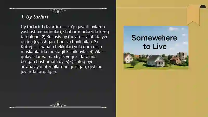 Uy turlari 3