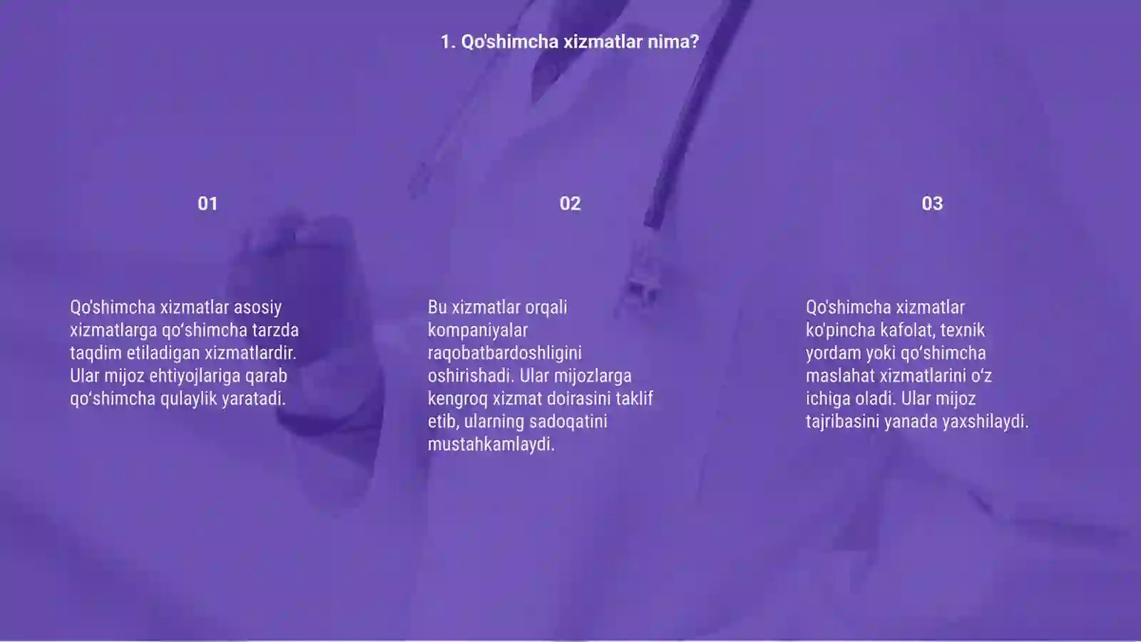 Qo'shimcha xizmatlar 3