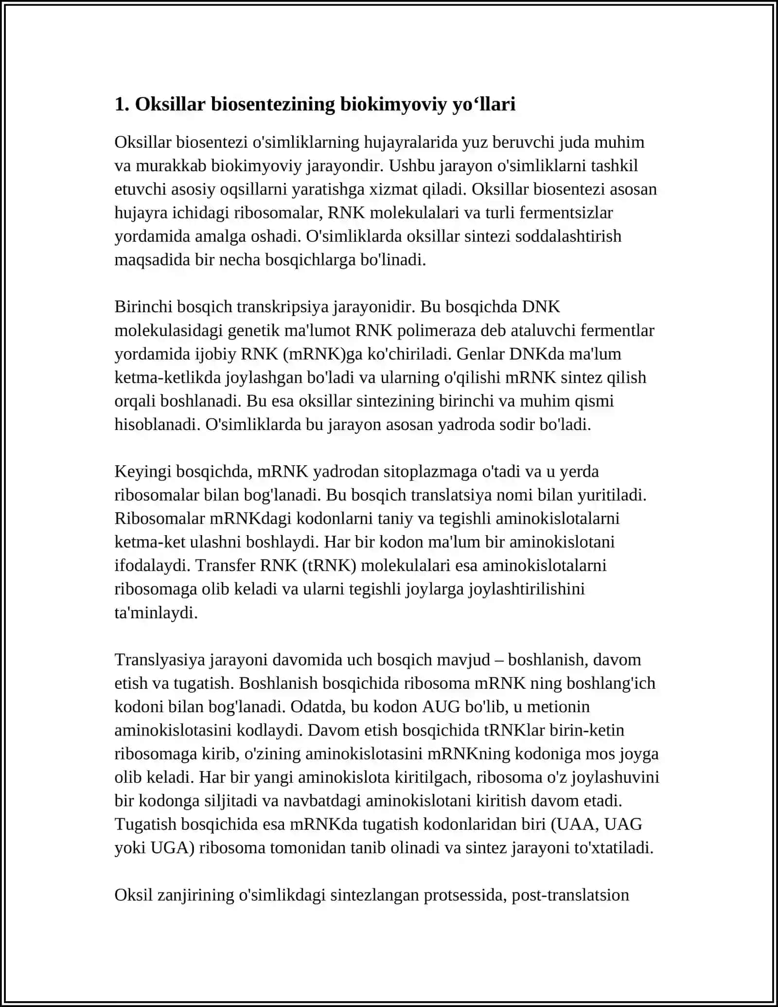BOTANIKA FANIDAN OKSILLAR BIOSENTEZI 3