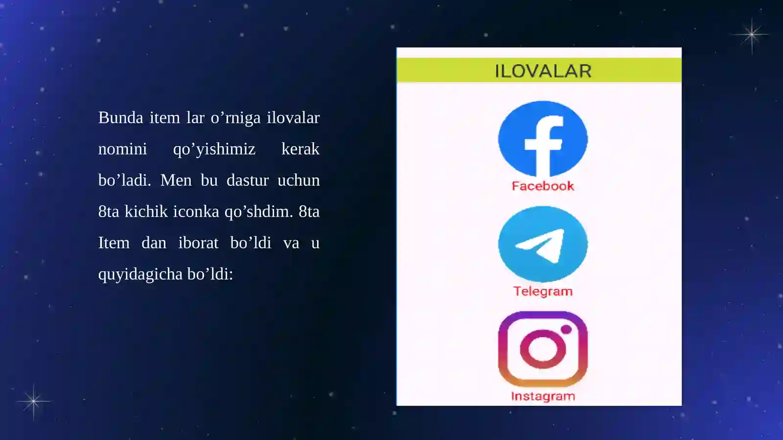 Ilovalar do’koni 3
