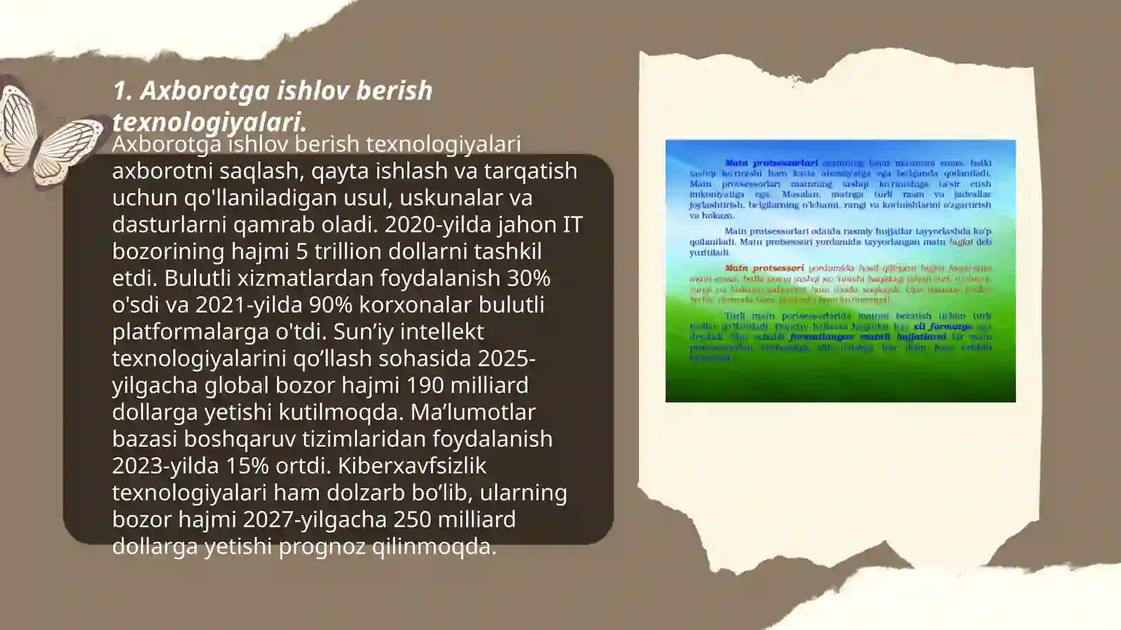 Axborot (matn) ustida ishlash qiyosiy tahlil 3