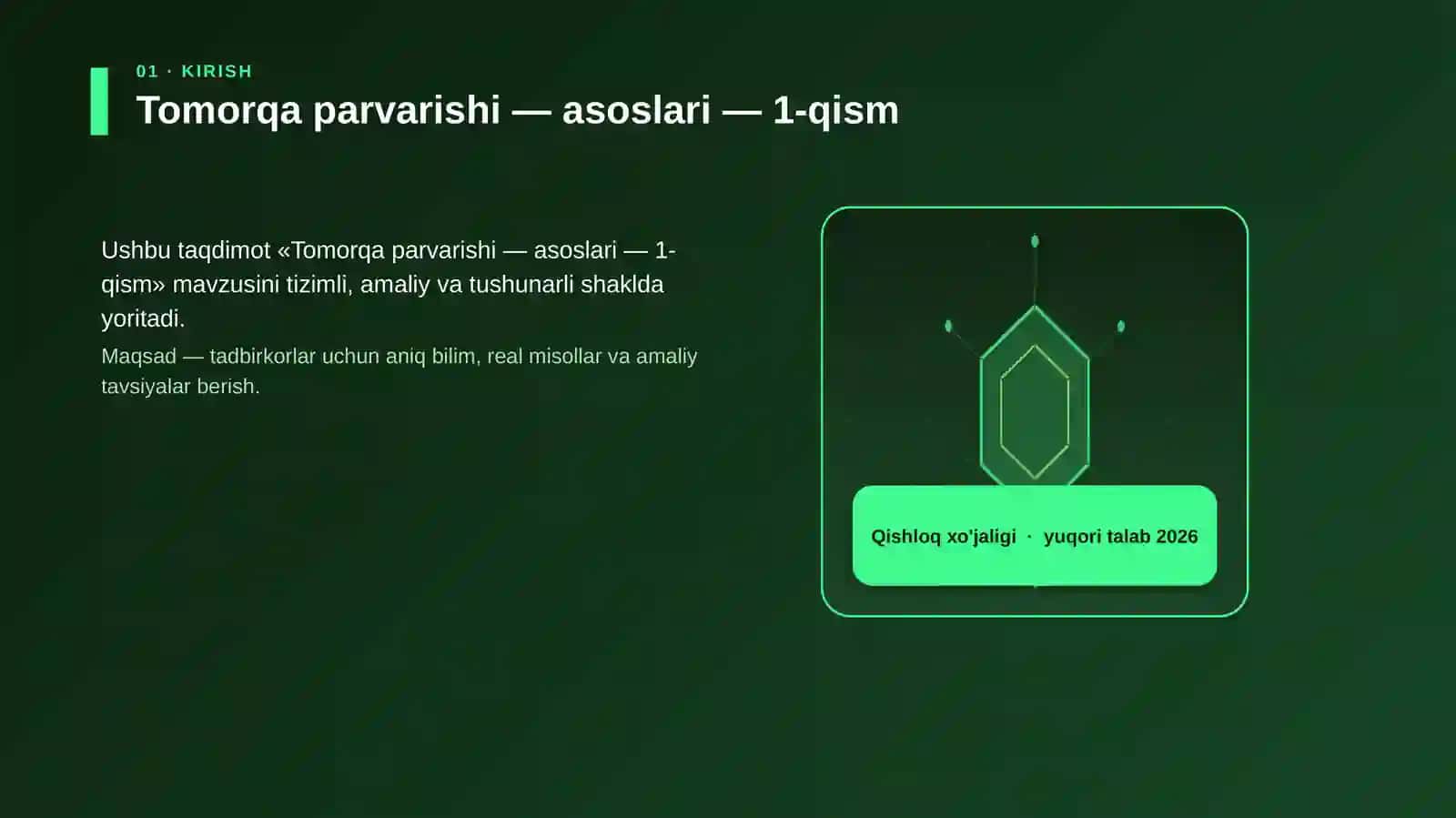 Tomorqa parvarishi — asoslari — 1-qism 3