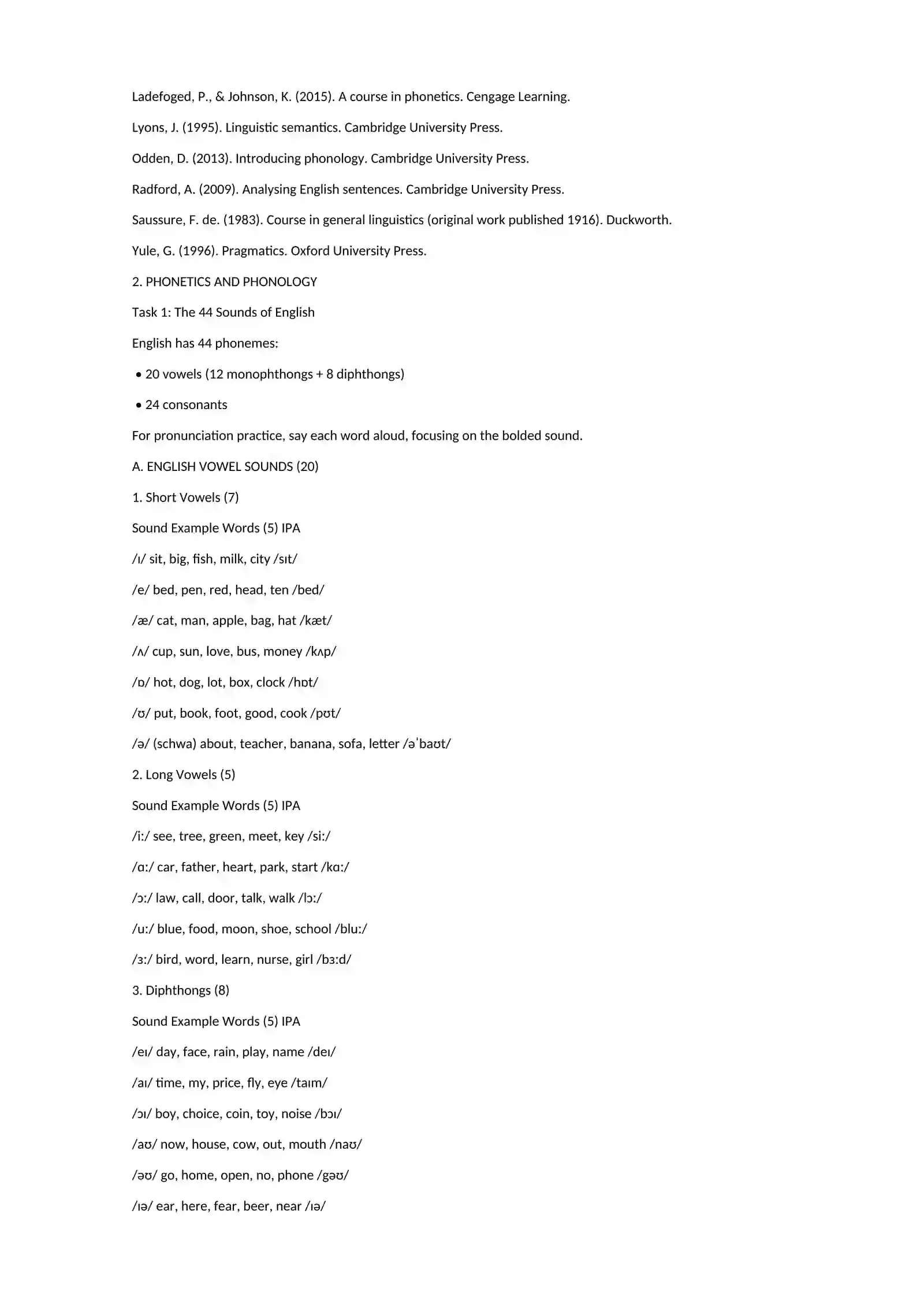 INDEPENDENT WORK LINGUISTICS 3