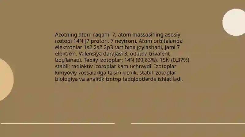 AZOT VA ULARNING BIRIKMALARI 3