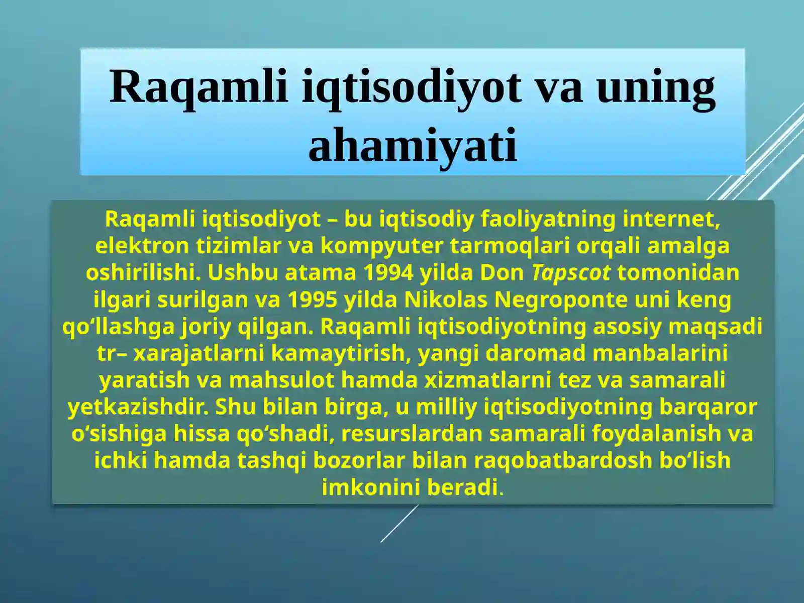 Raqamli iqtisodiyotning tarkibiy elementlari 3