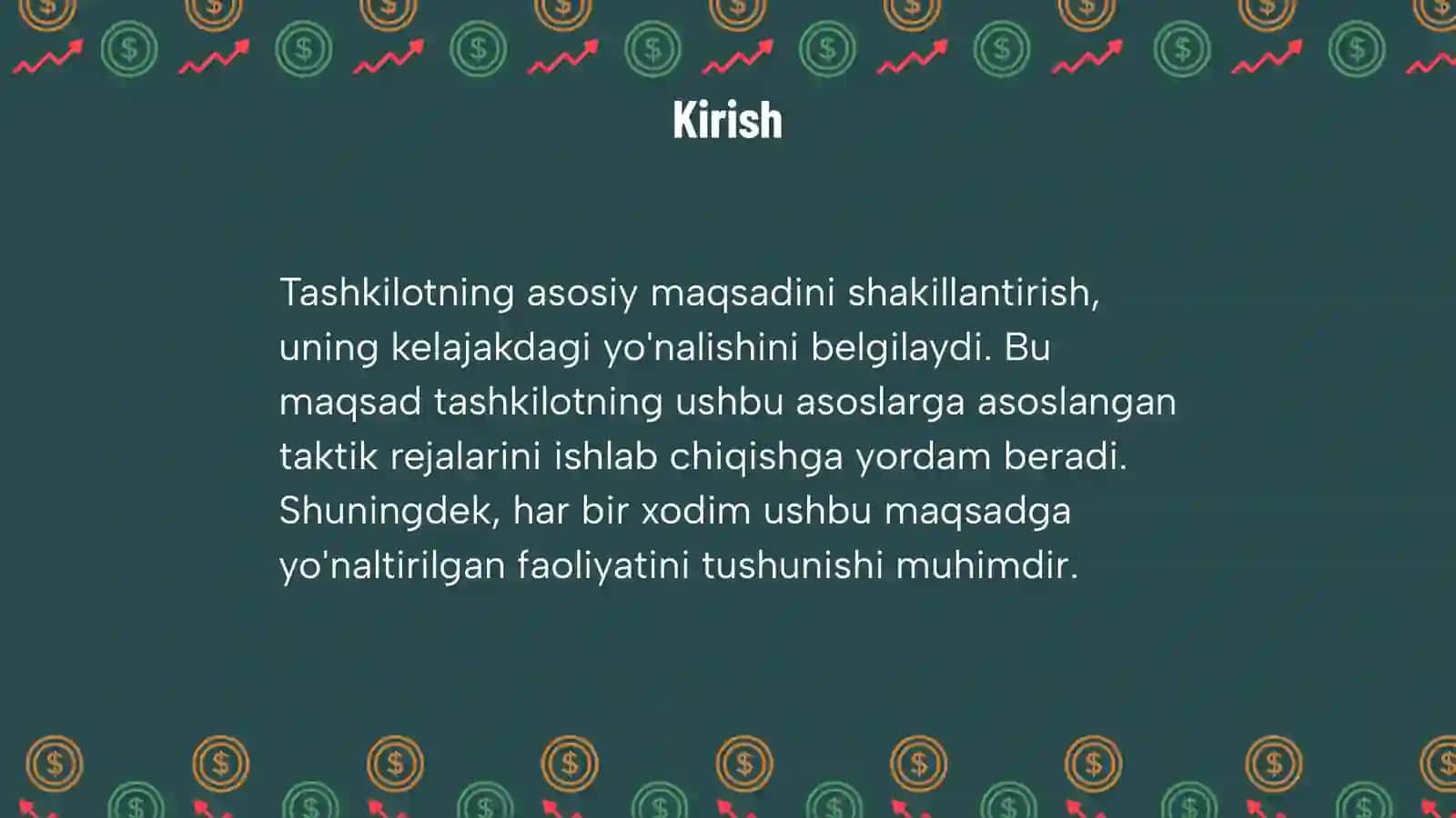 Tashkilotning asosiy maqsadini shakillantirish 3