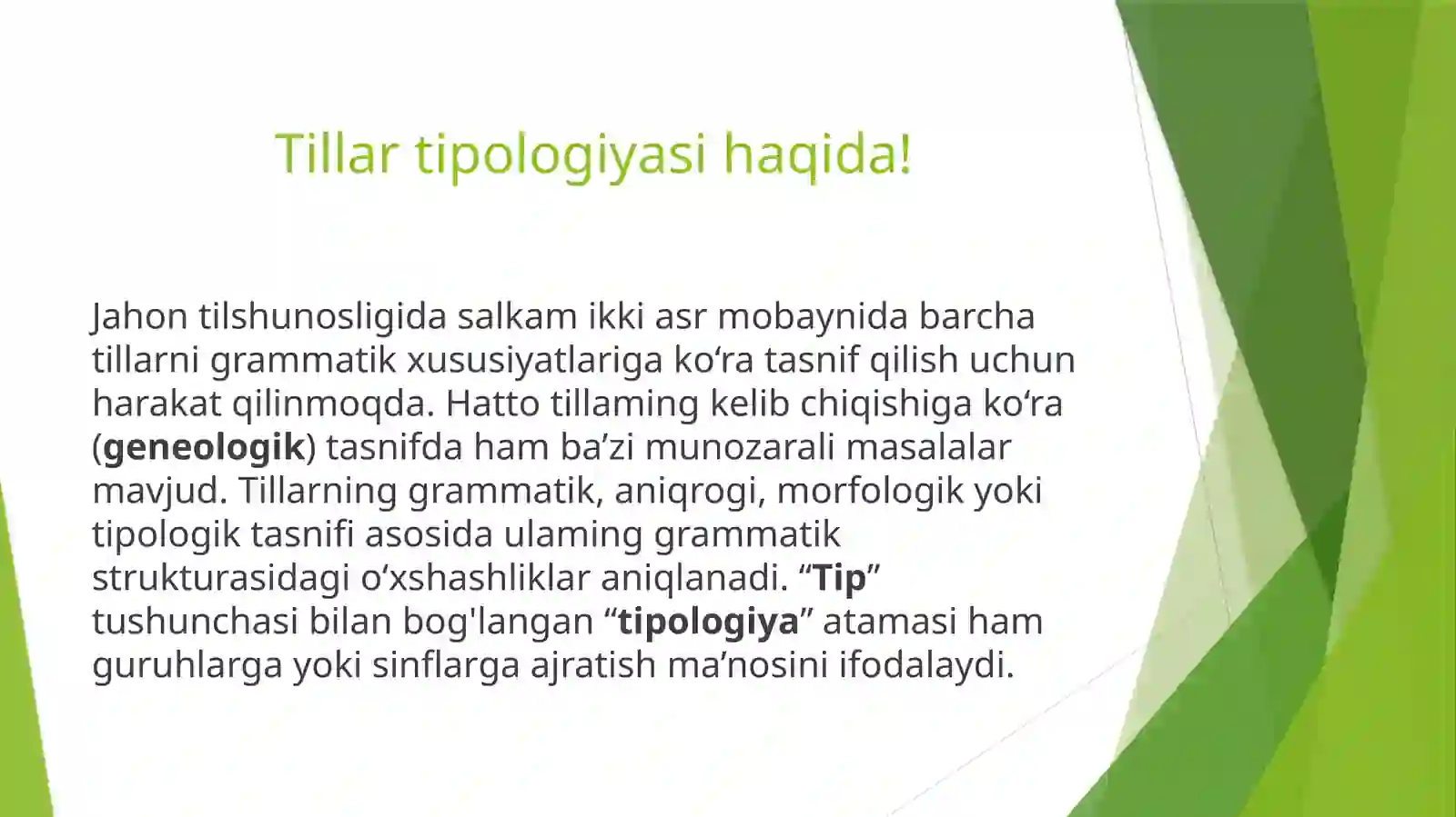 Tillarning Tipologik Tasnifi! 3