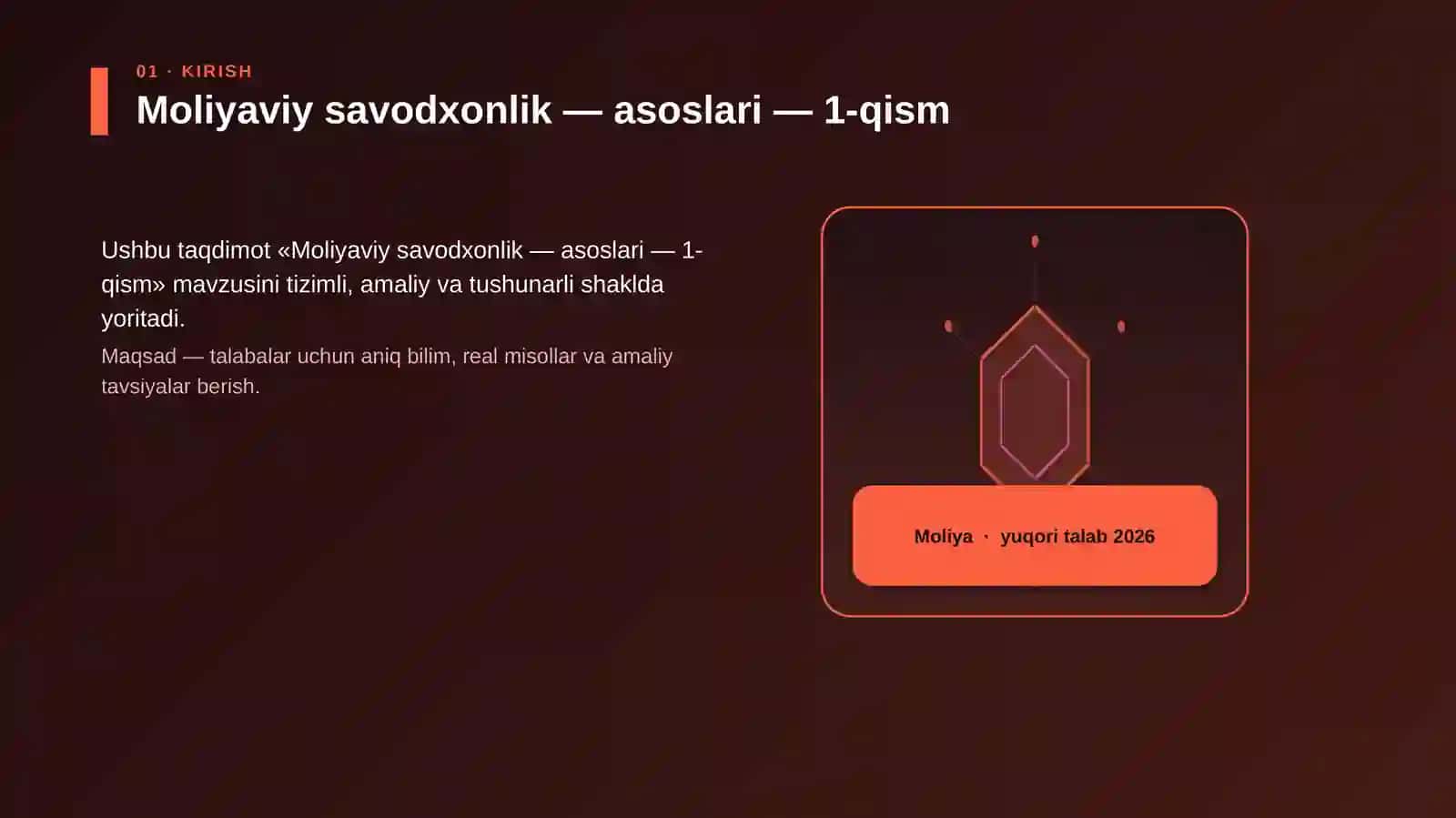 Moliyaviy savodxonlik — asoslari — 1-qism 3