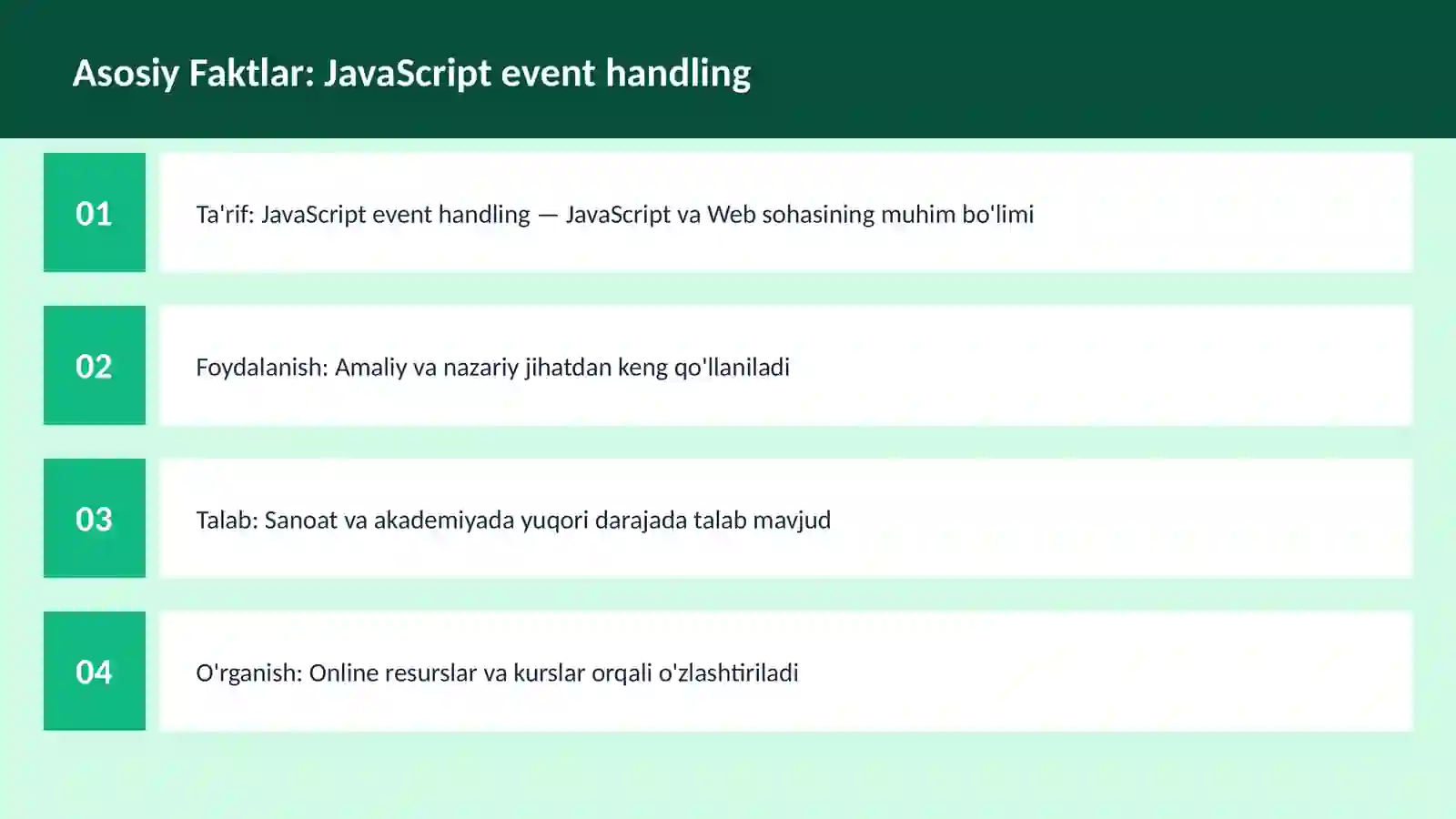 DASTURLASH | JAVASCRIPT VA WEB 3