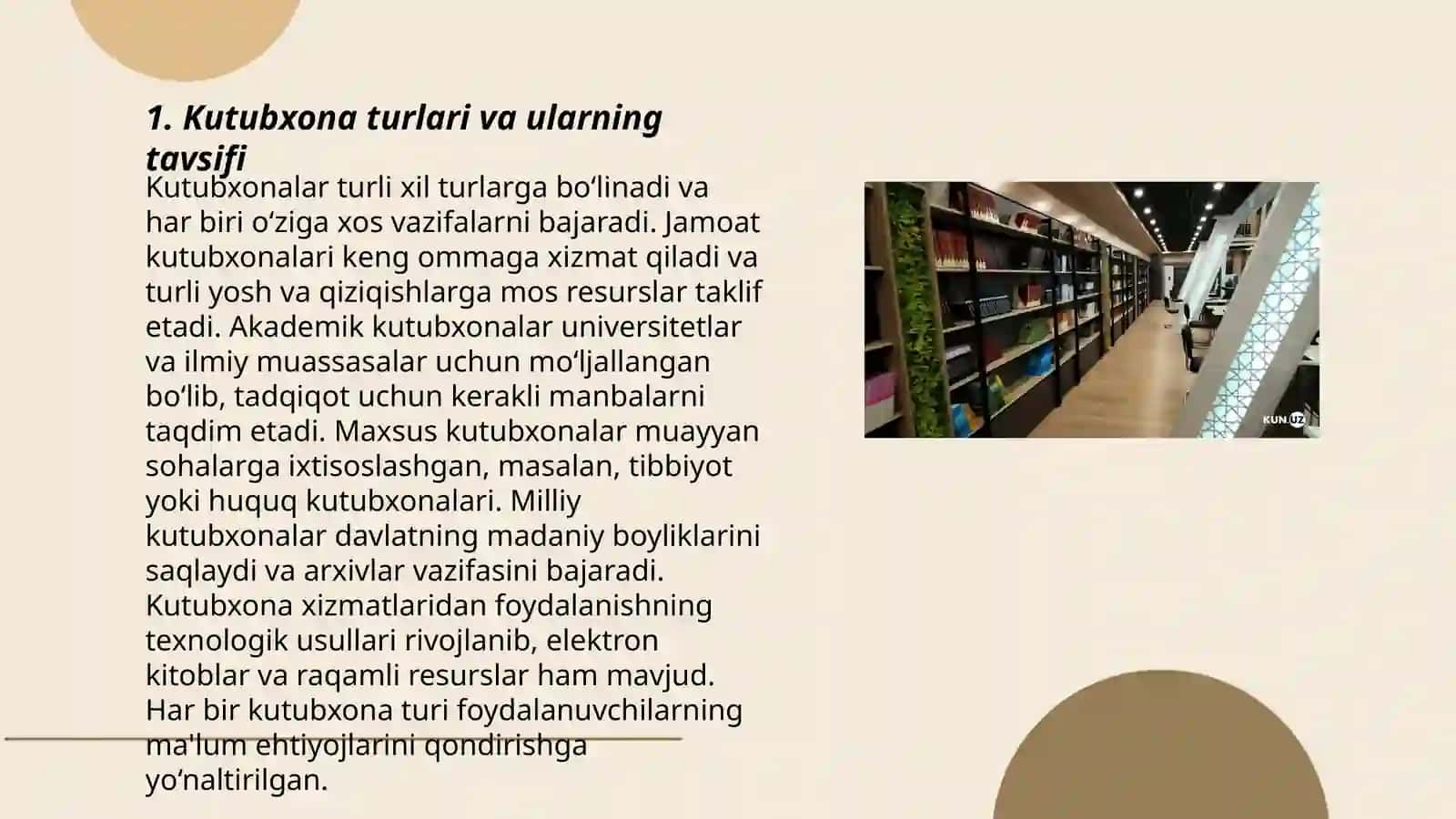 Kutubxona turlari va ularning tavsifi 3