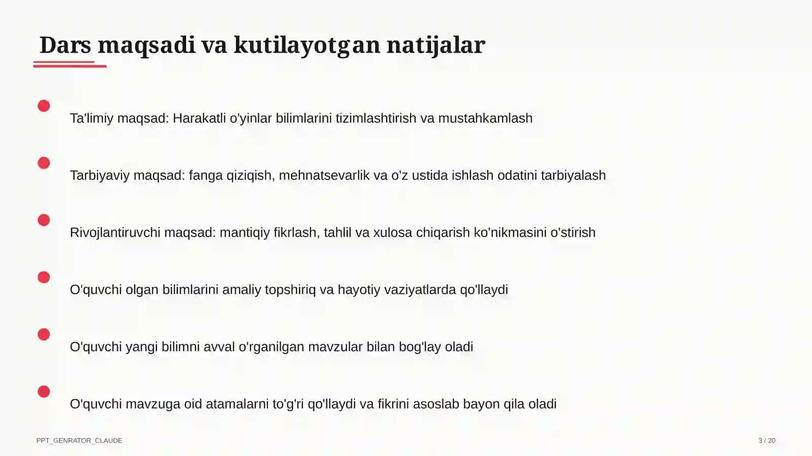 Harakatli o'yinlar (1-sinf) 3