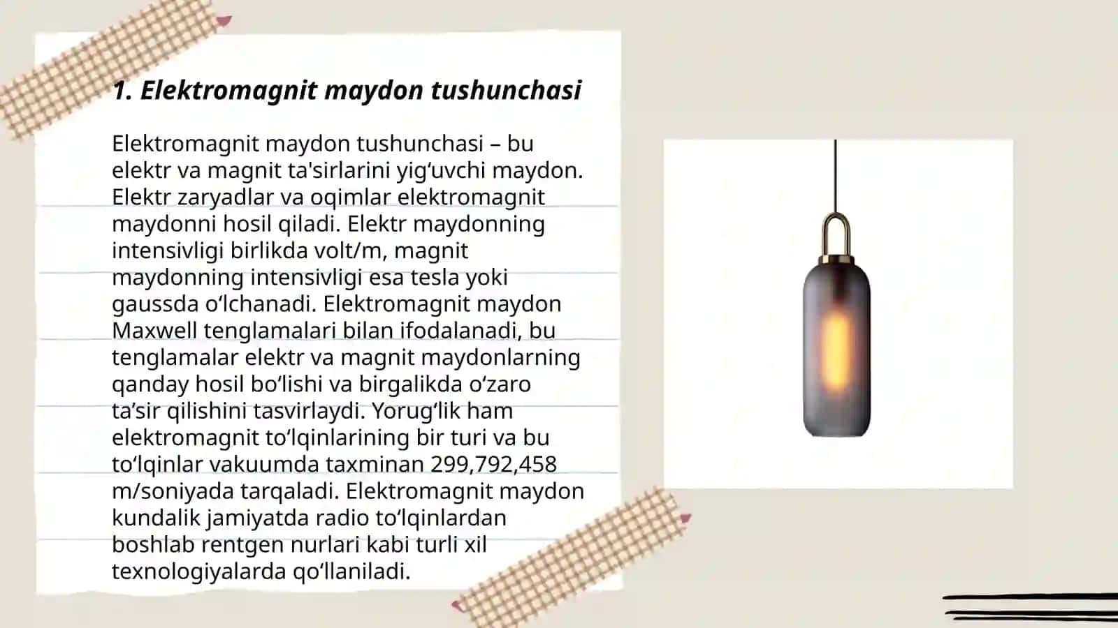 Vakumdagi elektrostatik maydon uchun Gauss teoremasi va uning sodda elektr maydonlarini xisoblashda qo'llanilishi 3