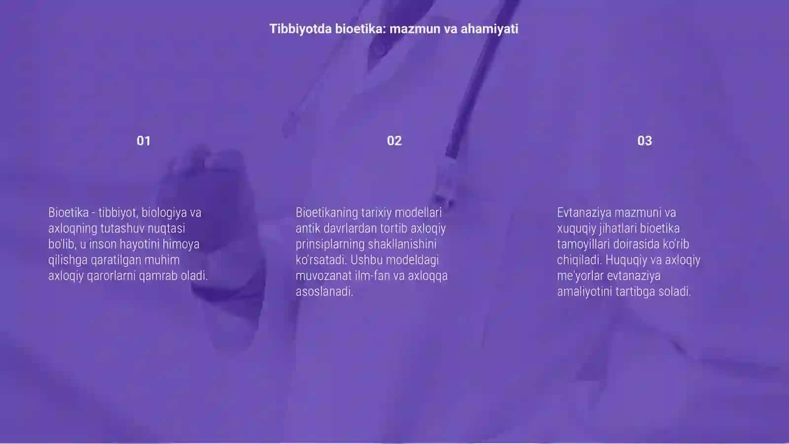 Tibbiyotda bioetika masalalari 3