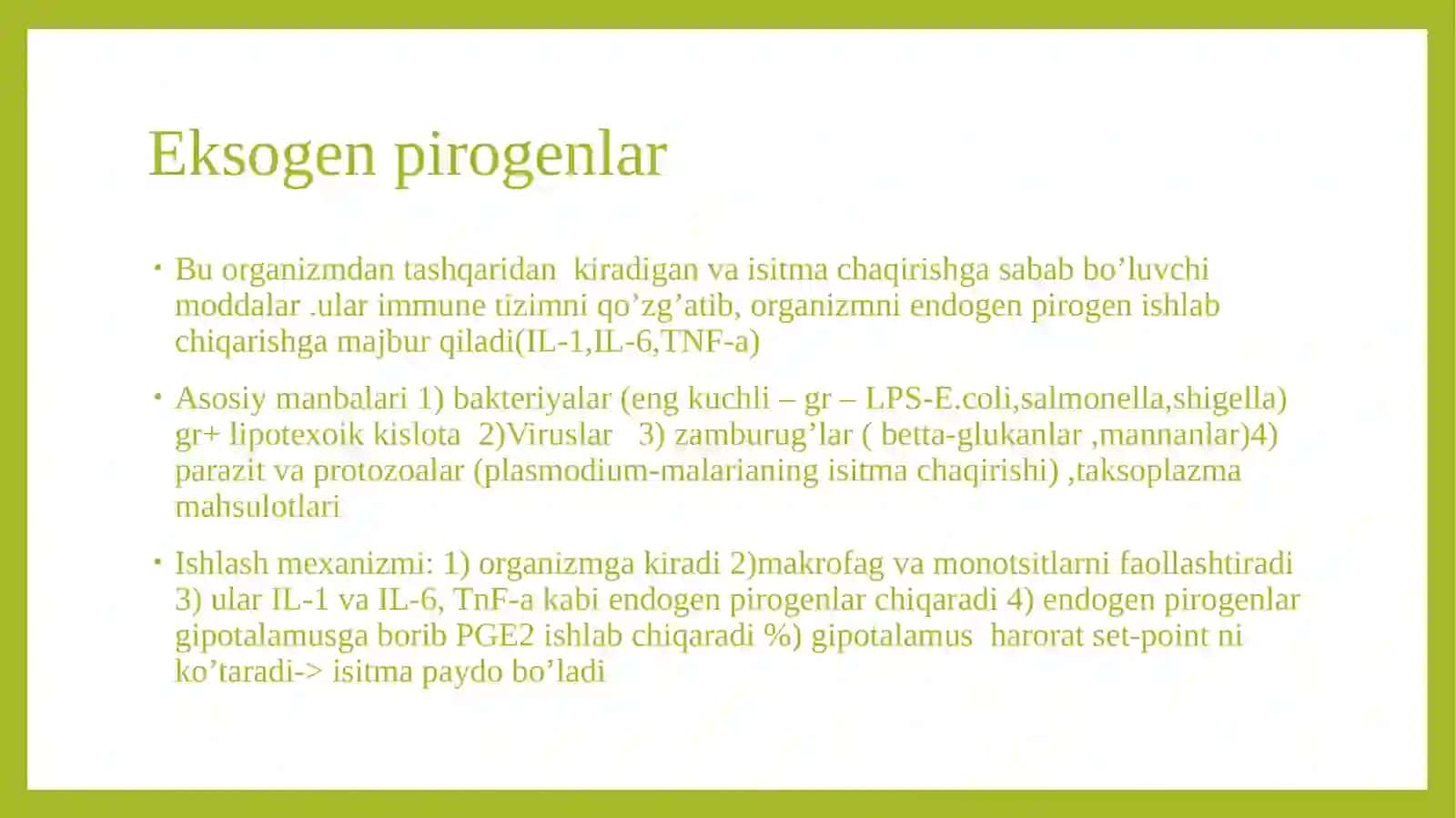 Xolboyeva Zebinisoning “Pirogen moddalar termoregulyatsiya jarayonida giyohi” mavzusi 3