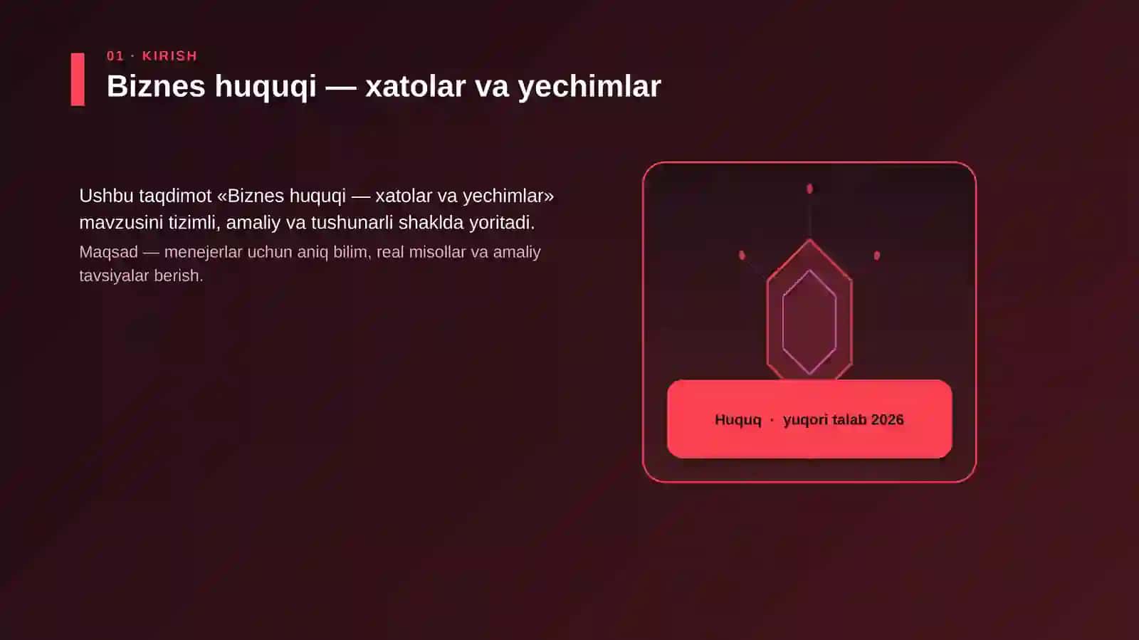 Biznes huquqi — xatolar va yechimlar 3