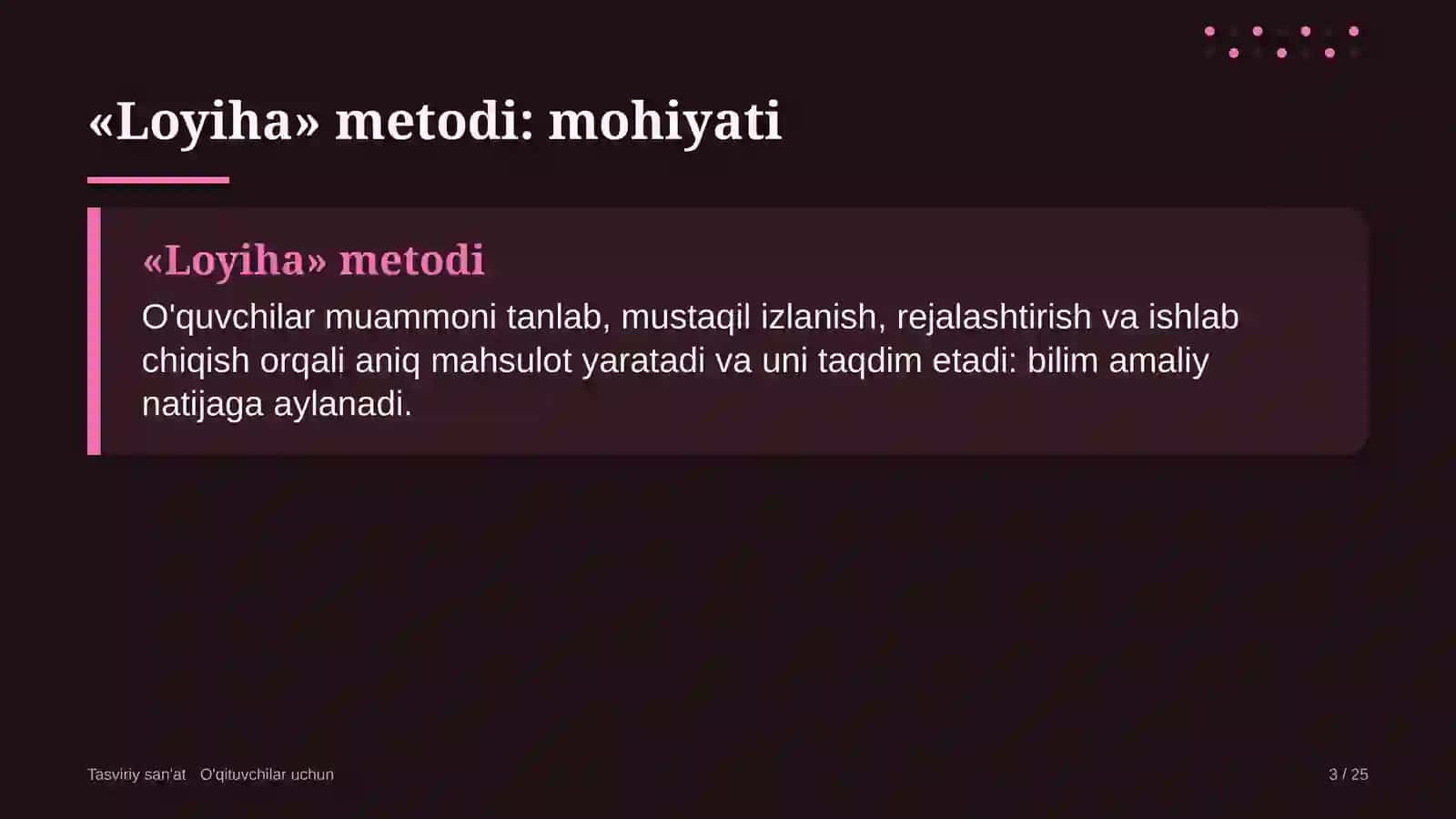 tasviriy san'at darslarida loyiha metodidan foydalanish 9418 3