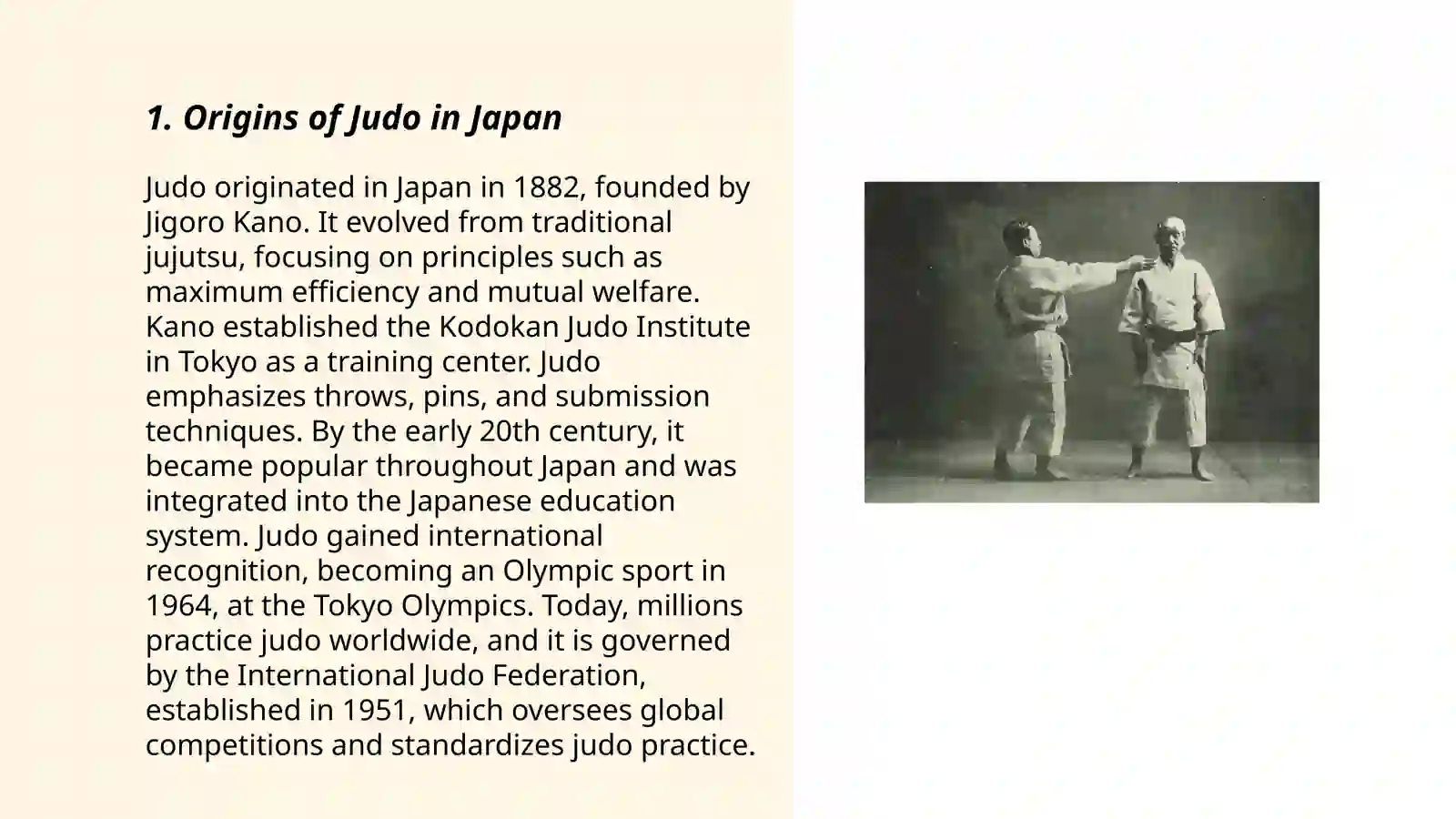 Judo and its developing history 3