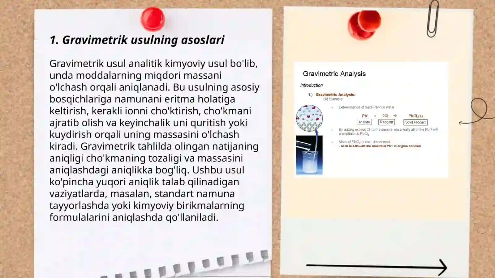 Gravimetrik usulda BaCl2 • 2H20 tarkibidagi kristalizasion suvni massa ulushini aniqlash 3