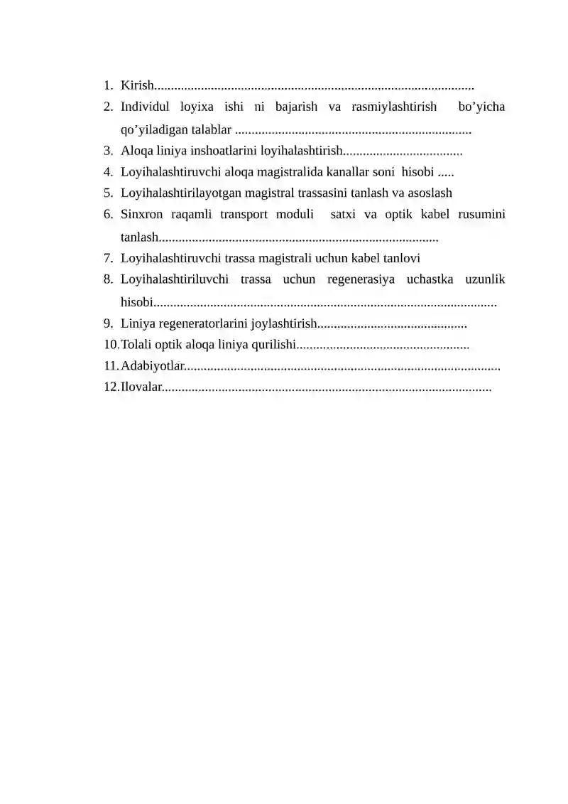 Jizzax – Buxoro viloyatlari orasida optik transport tarmog‘ini loyixalashtirish 3