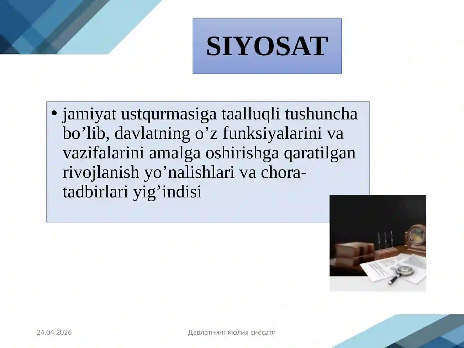 DAVLAT MOLIYASI 3