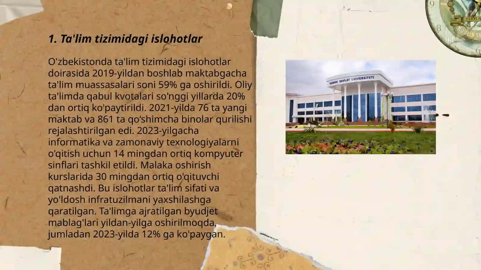 O'zbekiston Respublikasidagi ijtimoiy o'zgarishlar 3