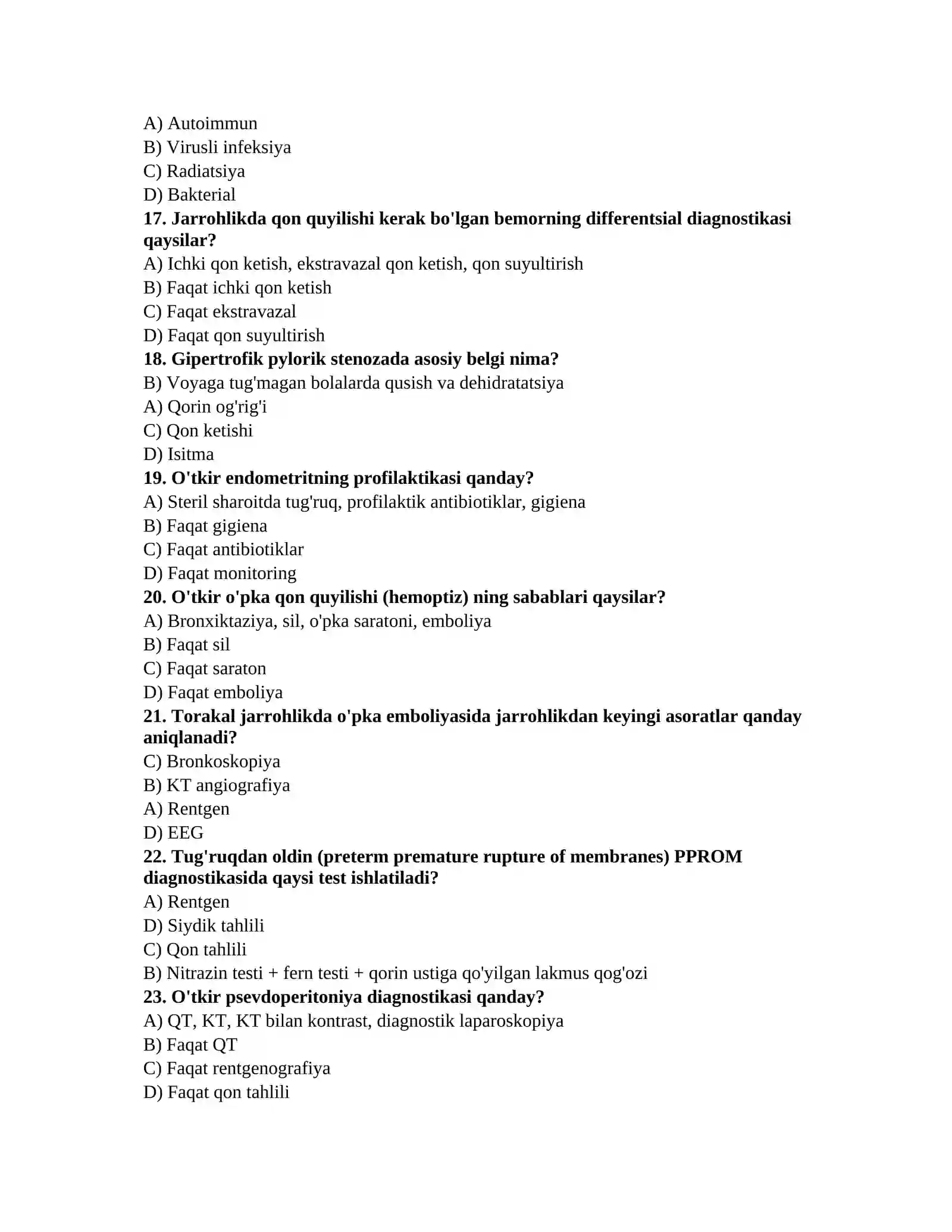 Siydik analizi savollari 3