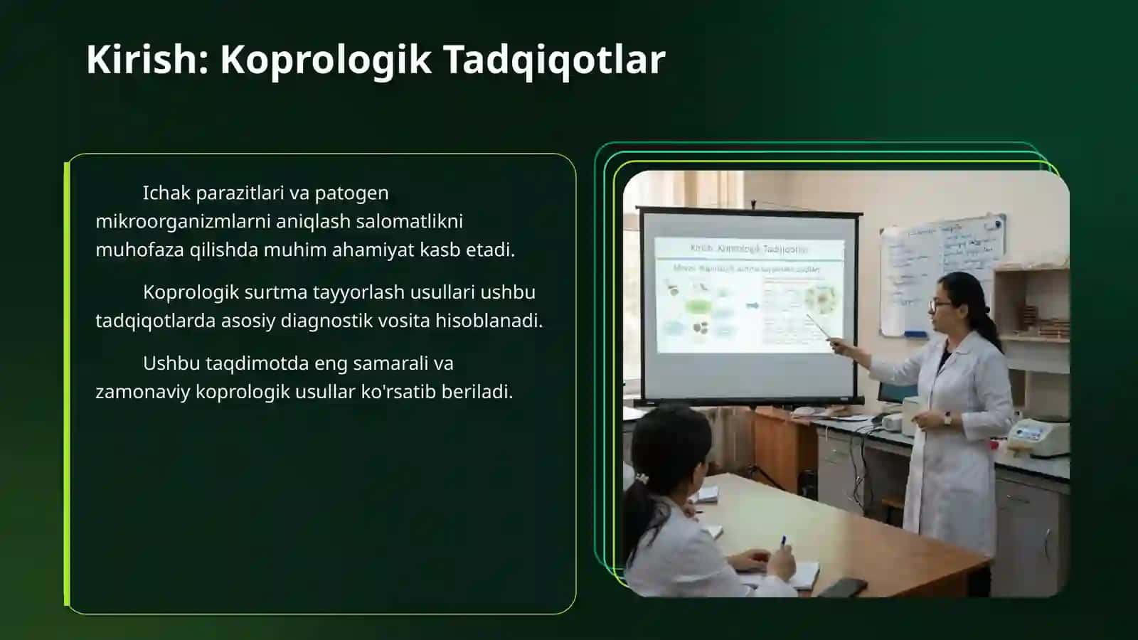 Koprologik surtma tayyorlash usullari 3