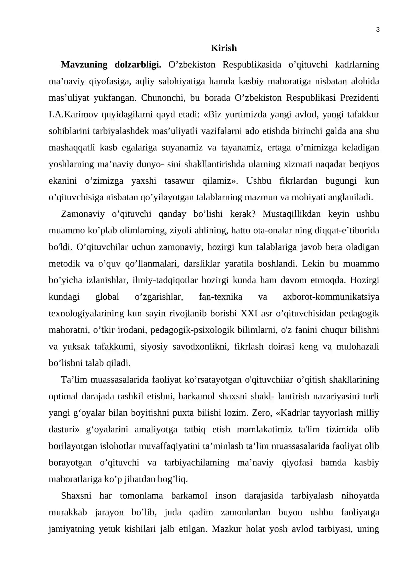 BO’LAJAK O’QITUVCHIDA PEDAGOGIK TEXNIKANI SHAKLLANTIRISHDA PEDAGOGIK MAHORAT FANINING O’RNI 3