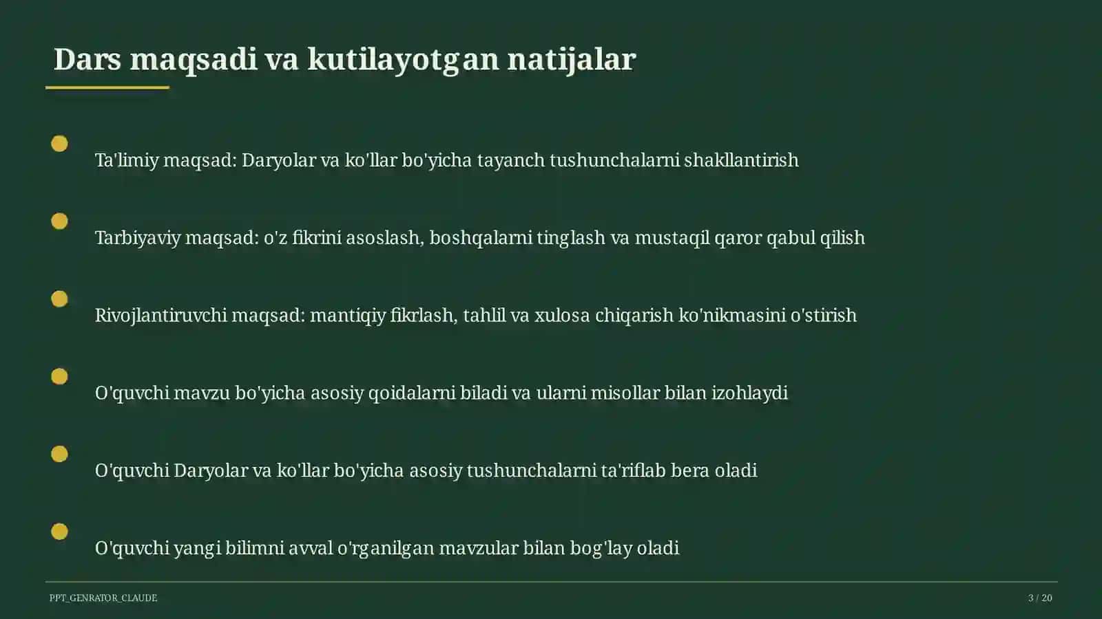 Daryolar va ko'llar (6-sinf) 3