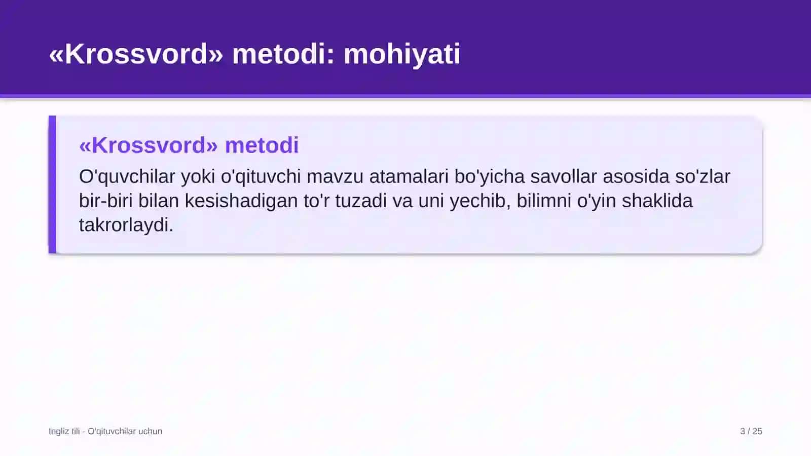 ingliz tili darslarida krossvord metodidan foydalanish 9378 3
