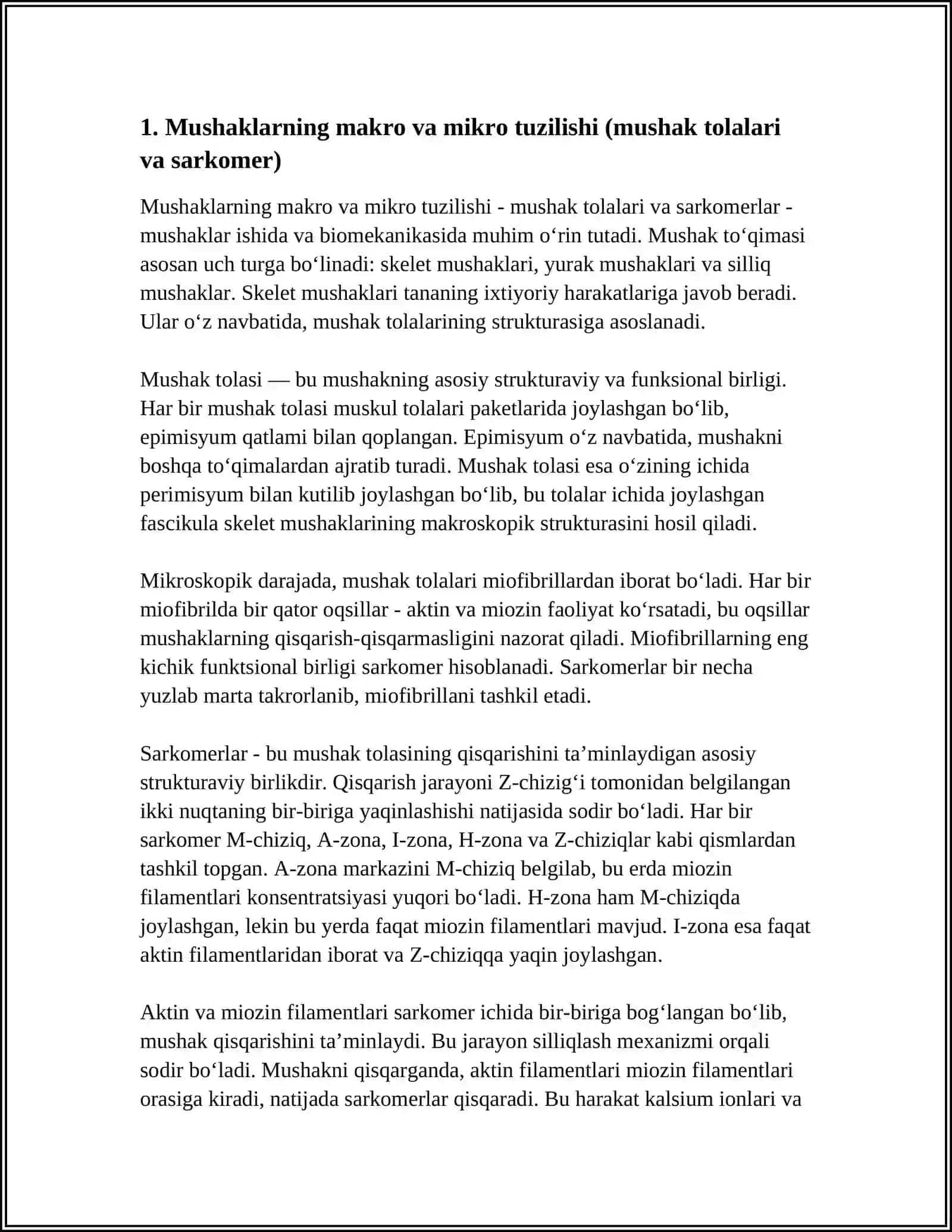 MUSHAKLARNING ISHI VA BIOMEXANIKASI 3