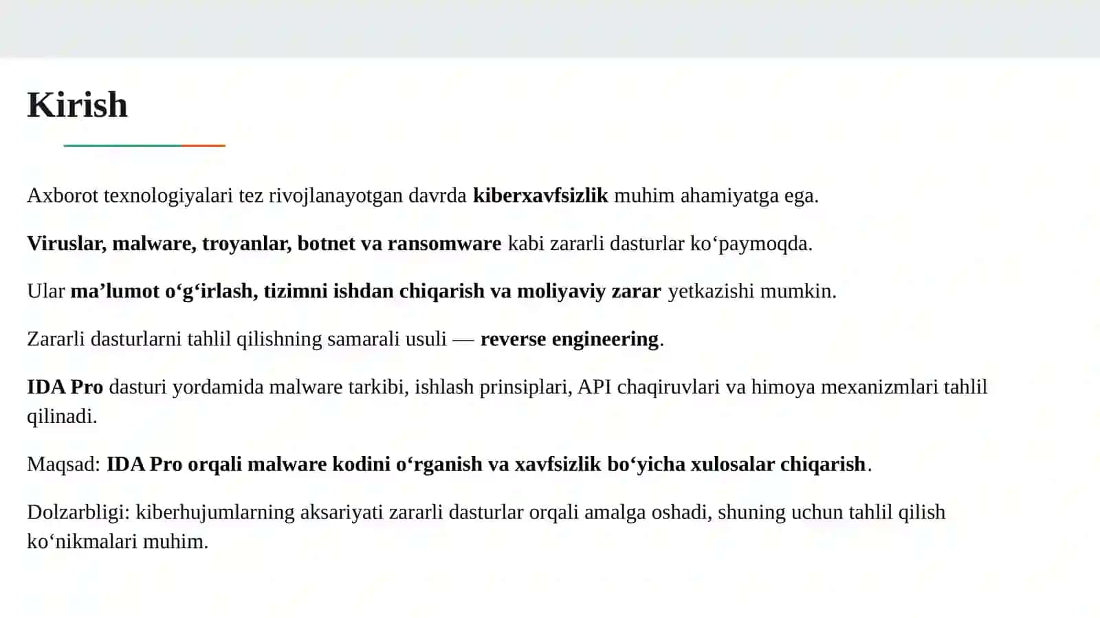 IDA Pro orqali virus kodini o‘rganish 3