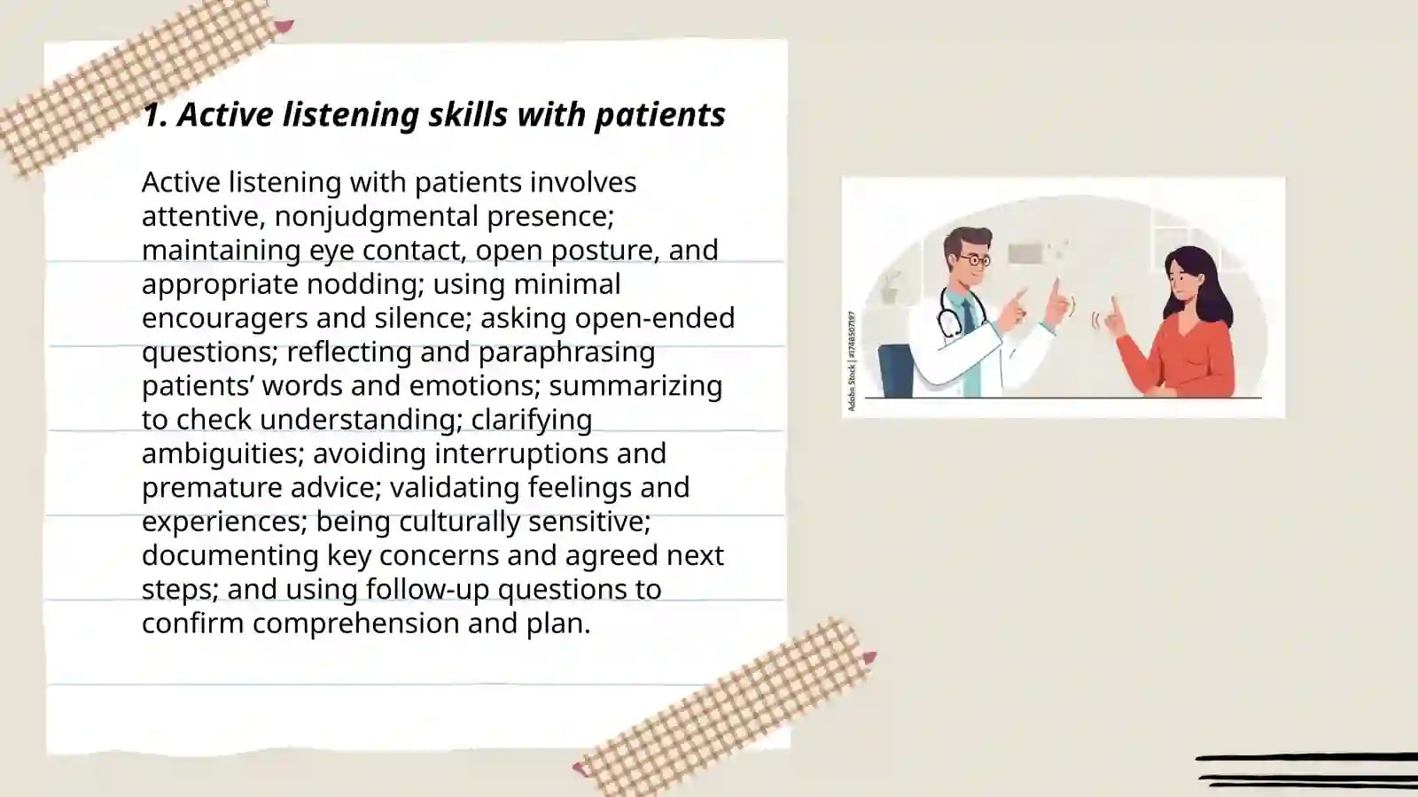 Communicating with patient 3