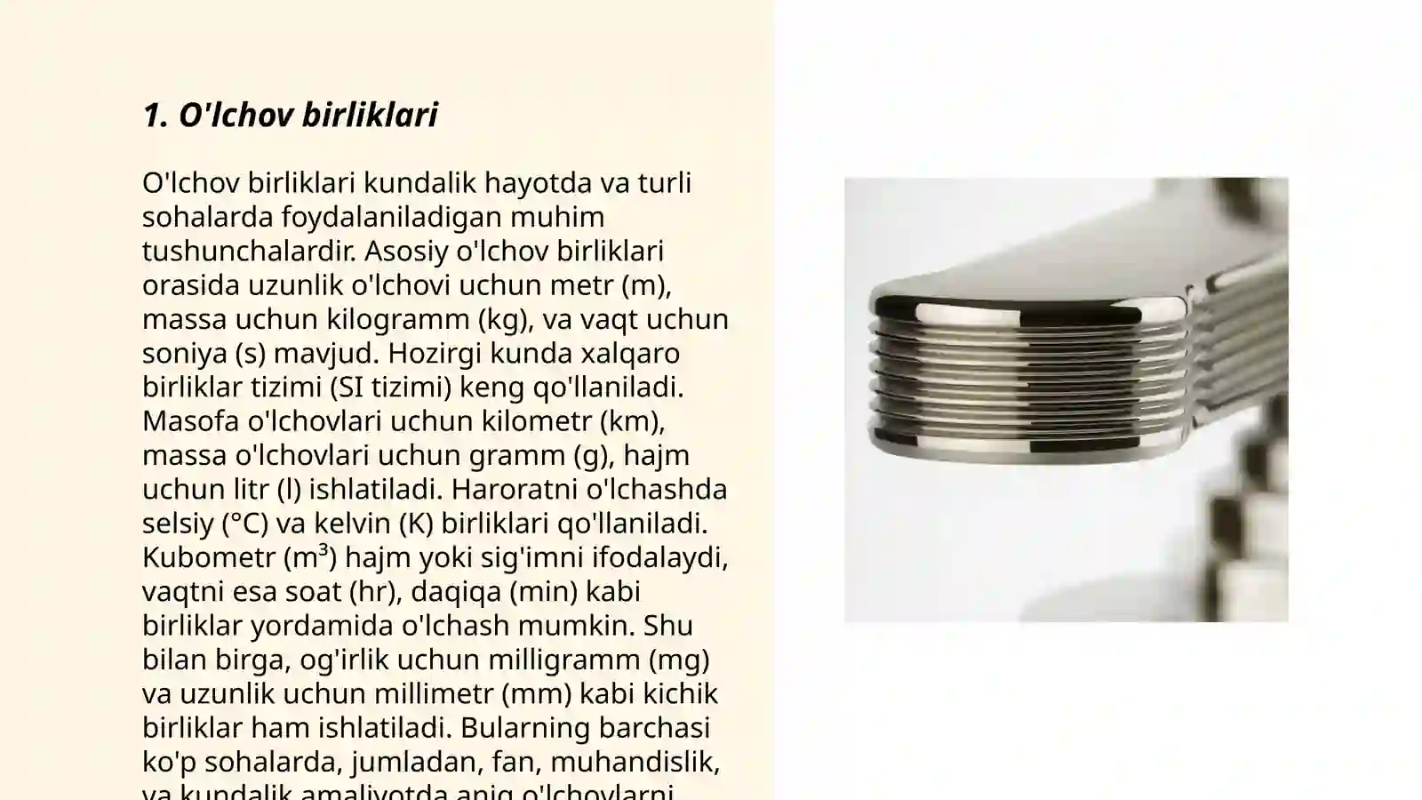 O'lchov birliklari 3