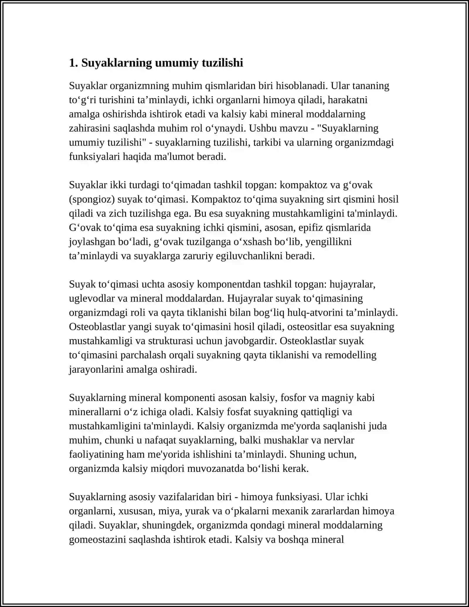 SUYAKLAR HAQIDA TUSHUNCHA 3
