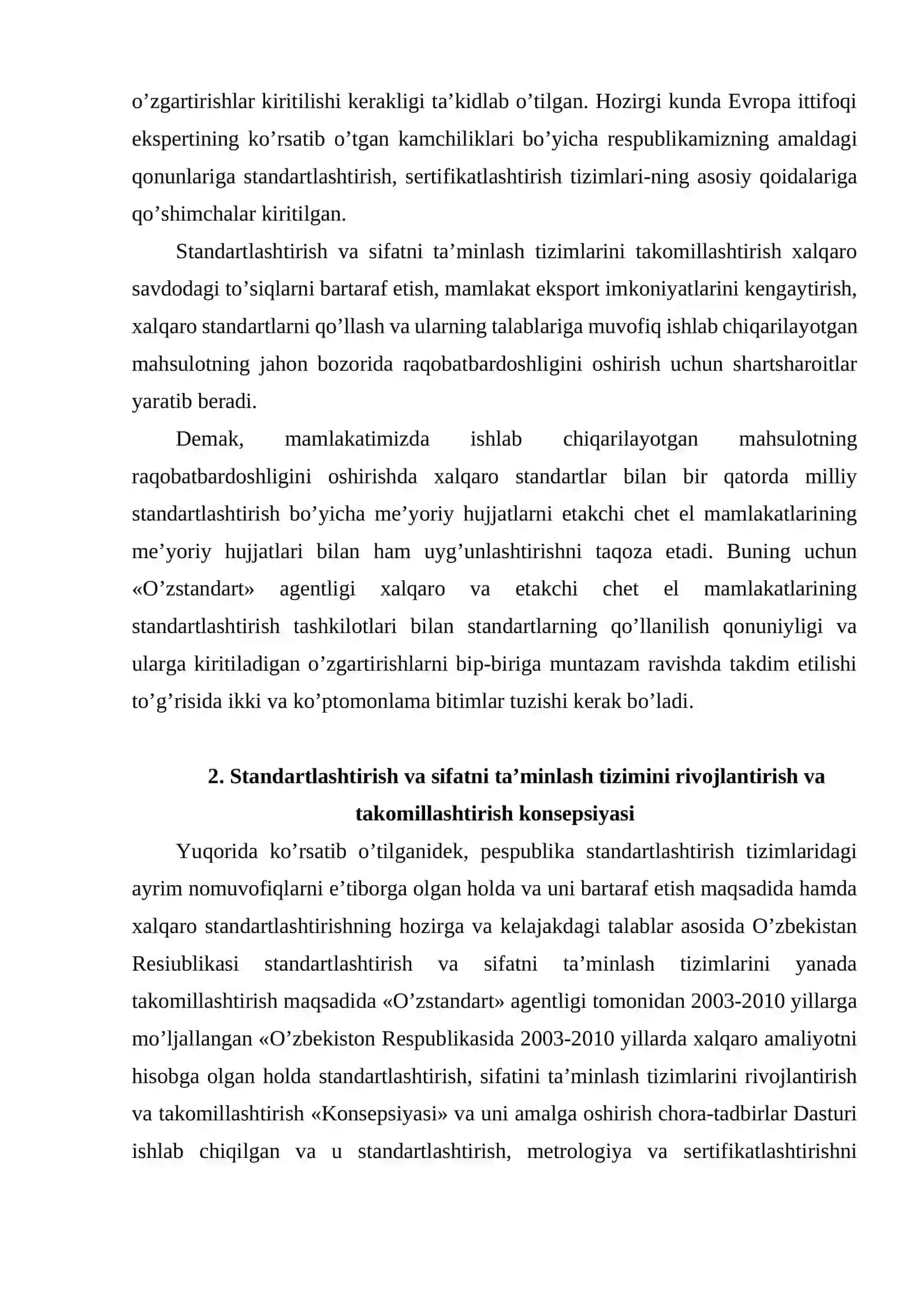 Standartlashtirish va sifatni ta’minlash tizimi istiqbollari 3
