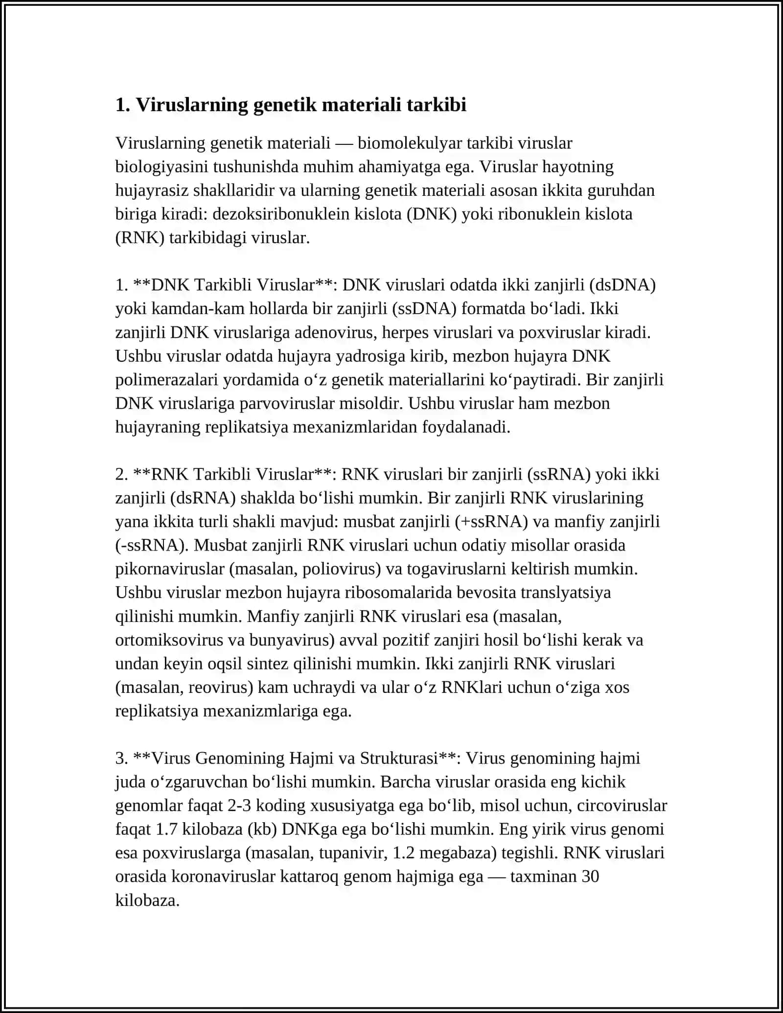 VIRUS VA BAKTERIYALARNING GENETIK MATERIALLARI 3