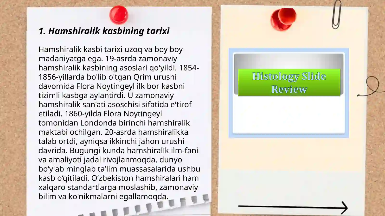 Hamshiralik haqida slayid 3
