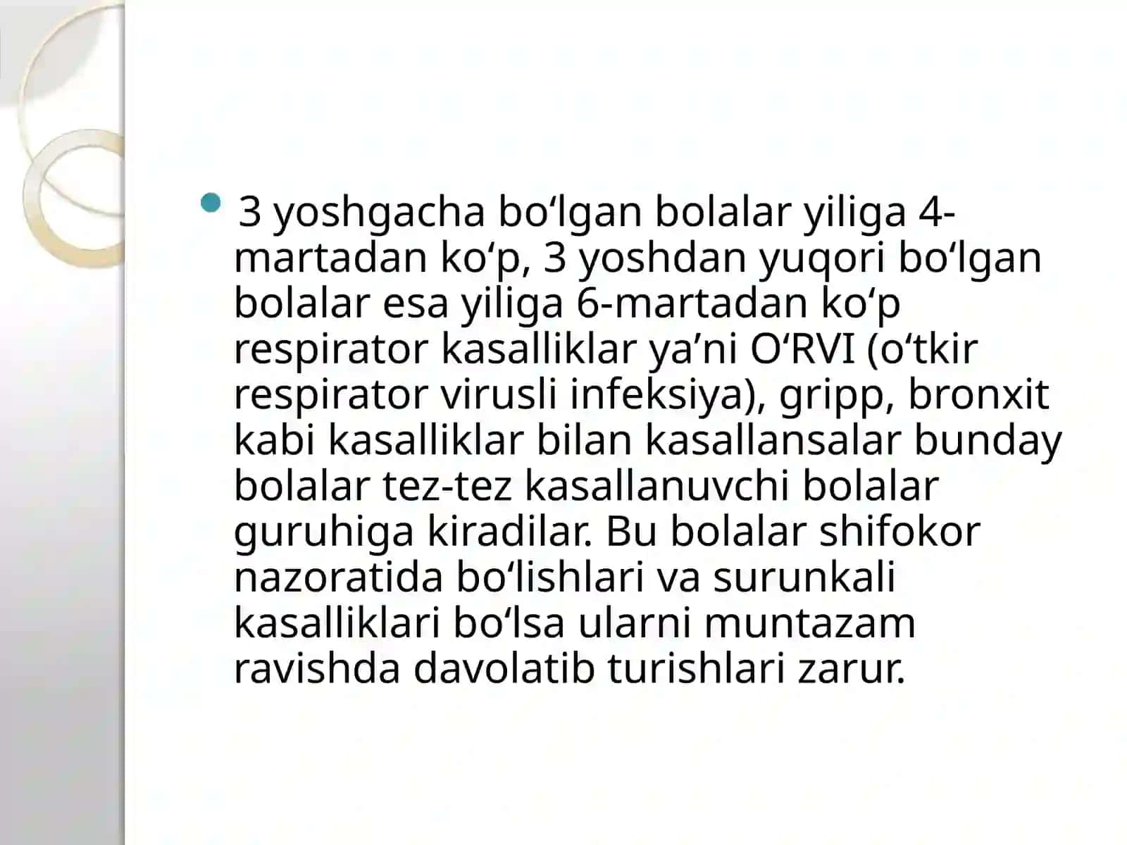 Tez-tezkasallanuvchi bolalar 3